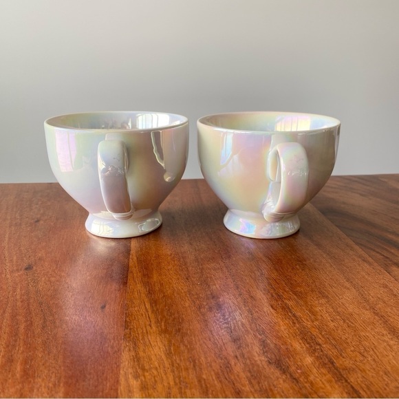 Davids Tea 2X Moonglow Iridescent Ceramic Tea Cups Mugs - Picture 3 of 7